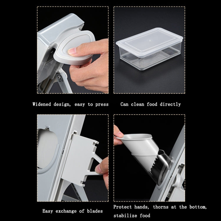 Hand Cutting Cutter Kitchen Lever Slicer Pressing Grater(Simple Gray) by bashfashion