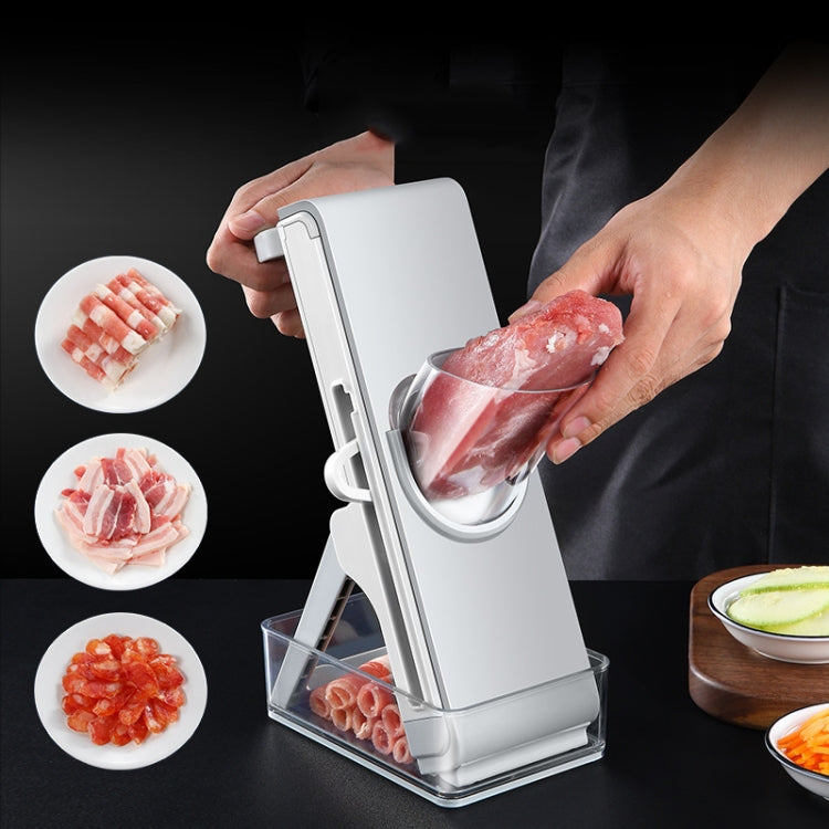 Hand Cutting Cutter Kitchen Lever Slicer Pressing Grater(Simple Gray) by bashfashion