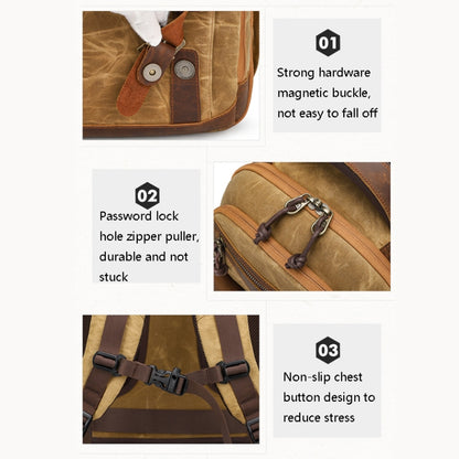 K813 Retro SLR Camera Bag Canvas Shoulder Computer Camera Bag(Blue) by bashfashion