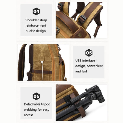 K813 Retro SLR Camera Bag Canvas Shoulder Computer Camera Bag(Blue) by bashfashion