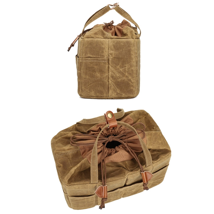 K707 Portable SLR Lens Liner Bag Camera Storage Bag(Khaki) by bashfashion
