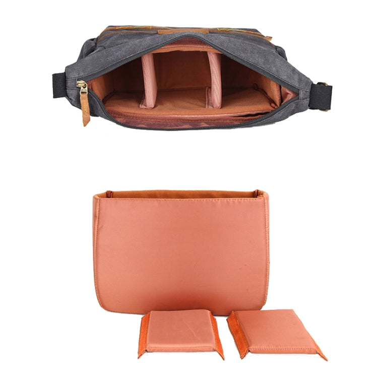 3037 SLR Camera Bag Shoulder Waterproof Messenger Camera Bag(Khaki) by bashfashion