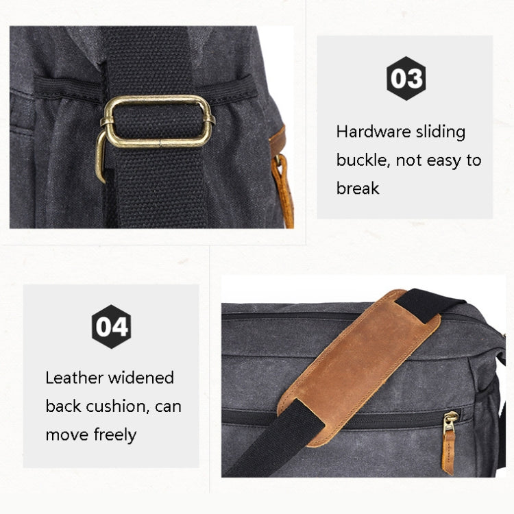 3037 SLR Camera Bag Shoulder Waterproof Messenger Camera Bag(Gray) by bashfashion