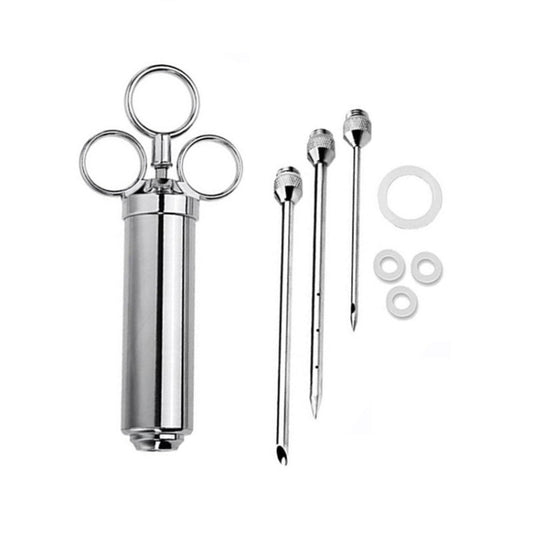 8 in 1 Stainless Steel Seasoning Turkey Syringe Kitchen Seasoning Syringe by bashfashion