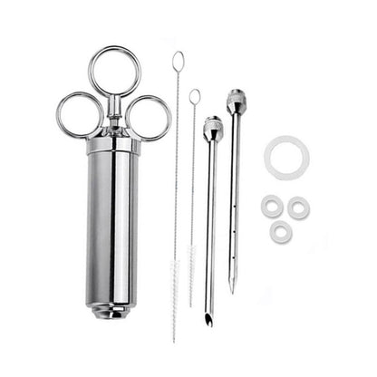 9 in 1 Stainless Steel Seasoning Turkey Syringe Kitchen Seasoning Syringe by bashfashion