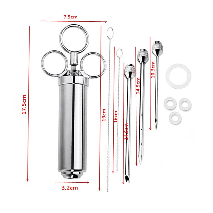 9 in 1 Stainless Steel Seasoning Turkey Syringe Kitchen Seasoning Syringe by bashfashion