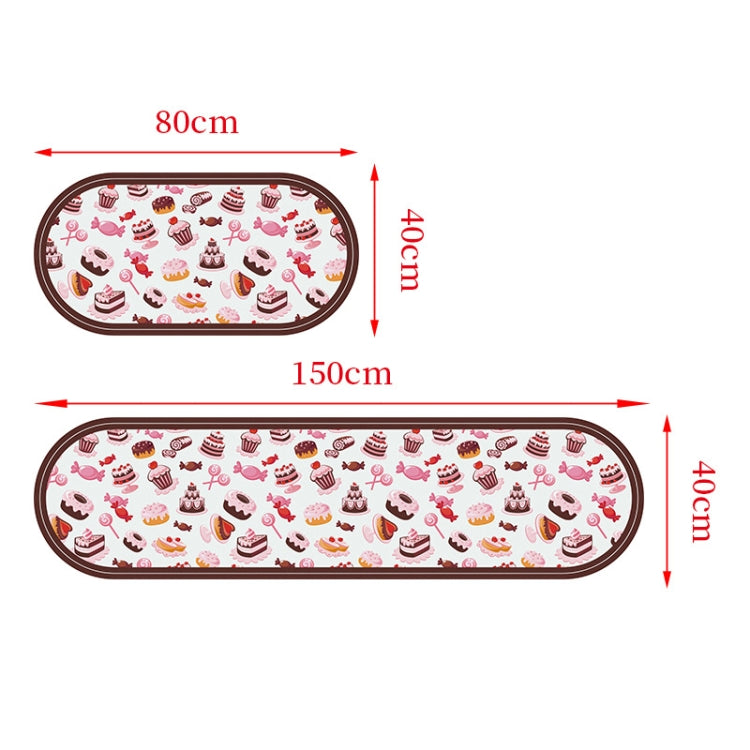 PVC Kitchen Non-Slip Floor Stickers Thickened Stickers Household Waterproof Floor Mats, Specification: 40x150cm(PFT-001) by bashfashion