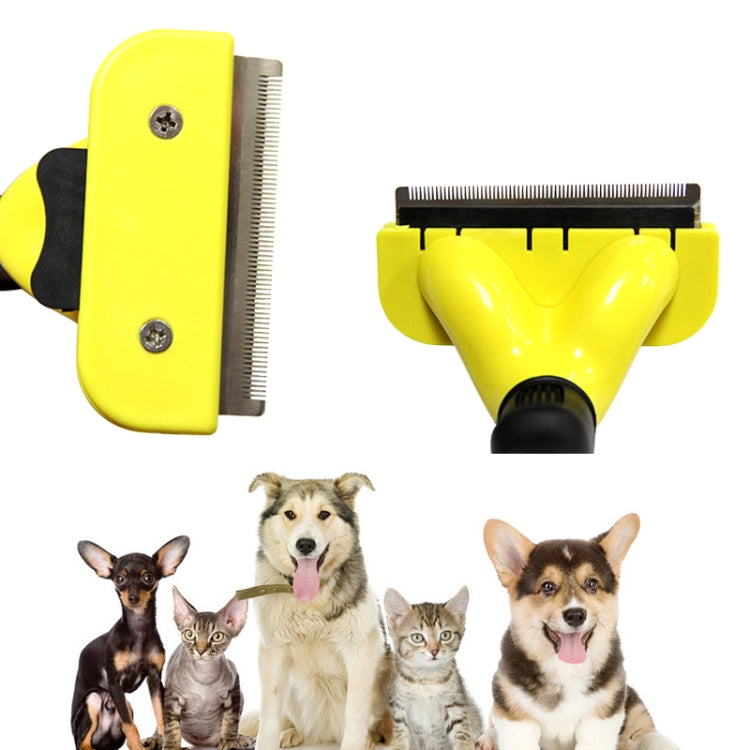 Dog Comb Pet Grooming Tool Hair Removal Knife Hair Removal Comb Pet Supplies, Specification: Small by bashfashion