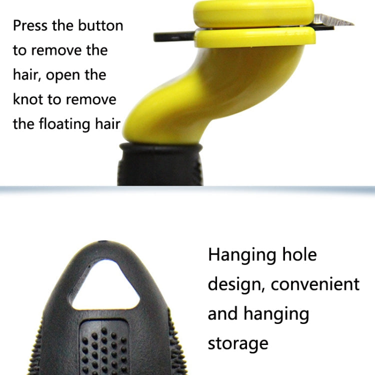 Dog Comb Pet Grooming Tool Hair Removal Knife Hair Removal Comb Pet Supplies, Specification: Medium by bashfashion