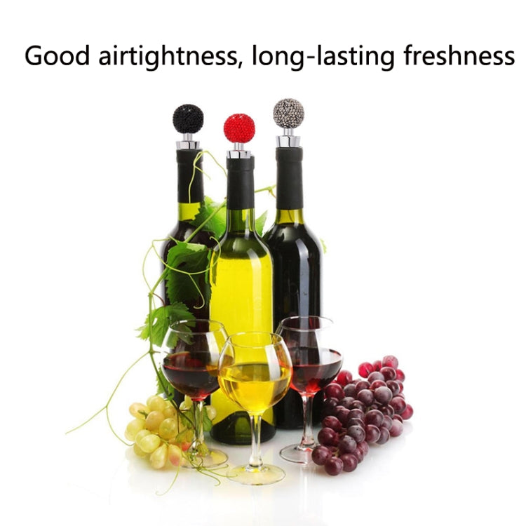 Crystal Ball Red Wine Stopper Diamond Zinc Alloy Metal Sealed Wine Cork(AB) by bashfashion