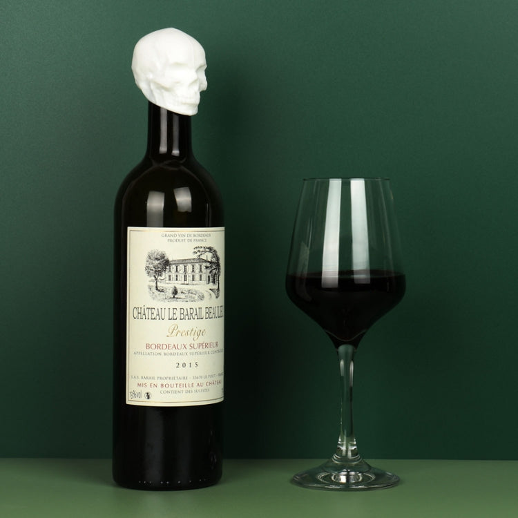 Skull Silicone Leak-Proof Fresh-Keeping Wine Stopper(White) by bashfashion