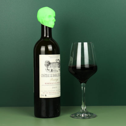 Skull Silicone Leak-Proof Fresh-Keeping Wine Stopper(Luminous Green) by bashfashion
