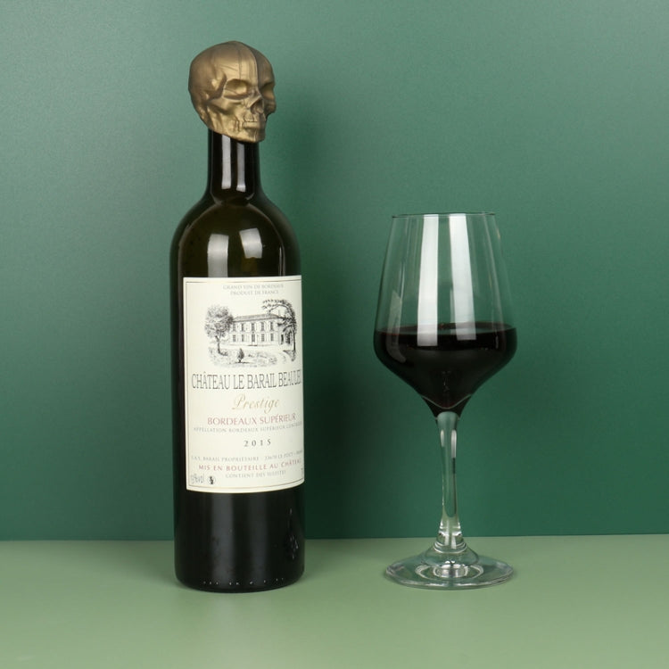 Skull Silicone Leak-Proof Fresh-Keeping Wine Stopper(Bronze) by bashfashion