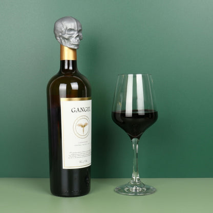 Skull Silicone Leak-Proof Fresh-Keeping Wine Stopper(Ancient Silver) by bashfashion