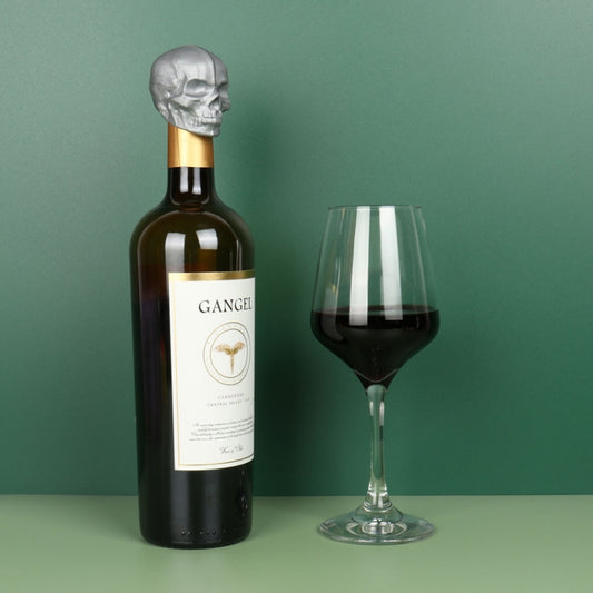 Skull Silicone Leak-Proof Fresh-Keeping Wine Stopper(Ancient Silver) by bashfashion