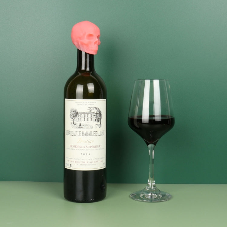 Skull Silicone Leak-Proof Fresh-Keeping Wine Stopper(Wine Red) by bashfashion