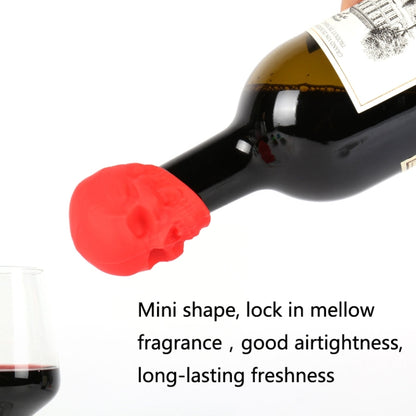 Skull Silicone Leak-Proof Fresh-Keeping Wine Stopper(Wine Red) by bashfashion