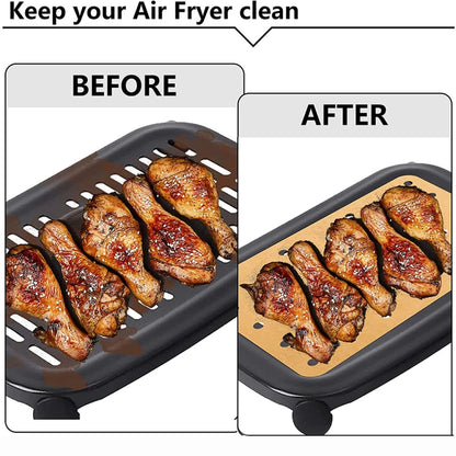 200 PCS 0303-1 Household Multifunctional Air Fryer Oil Absorbing Paper(White without Holes) by bashfashion