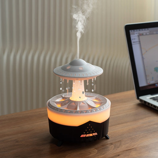 UFO Water Drop Aromatherapy Humidifier Desktop Remote Control Diffuser, Plug: US Plug(Black) by bashfashion