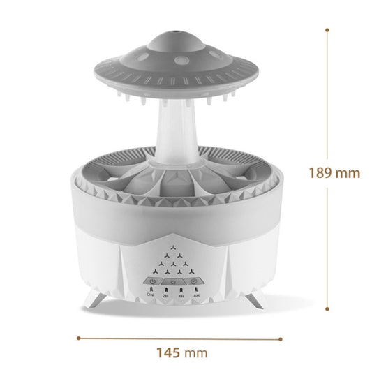 UFO Water Drop Aromatherapy Humidifier Desktop Remote Control Diffuser, Plug: EU Plug(Black) by bashfashion