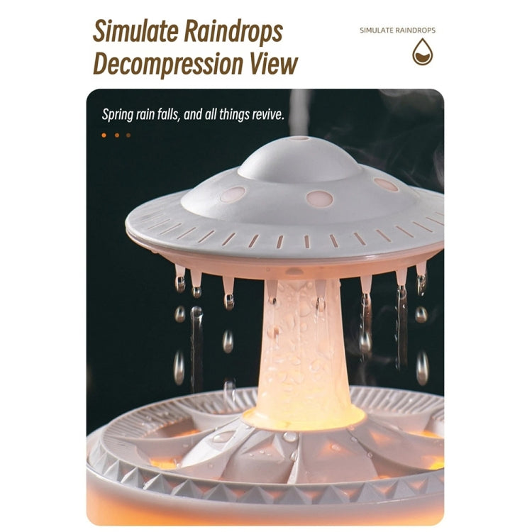 UFO Water Drop Aromatherapy Humidifier Desktop Remote Control Diffuser, Plug: UK Plug(Black) by bashfashion
