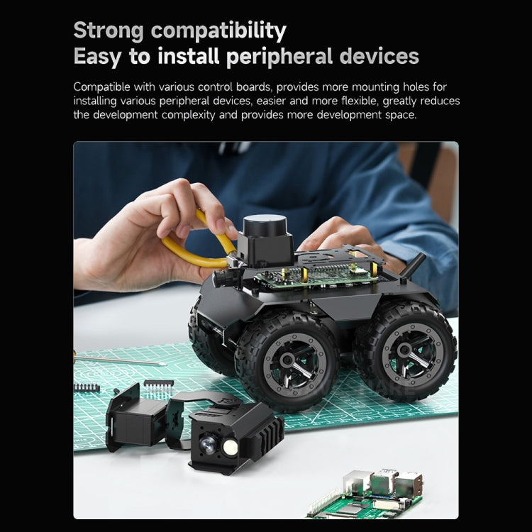 Waveshare WAVE ROVER Flexible Expandable 4WD Mobile Robot Chassis, Onboard ESP32 Module(EU Plug) by Waveshare
