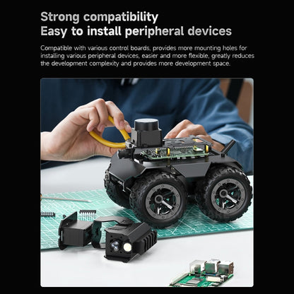 Waveshare WAVE ROVER Flexible Expandable 4WD Mobile Robot Chassis, Onboard ESP32 Module(EU Plug) by Waveshare