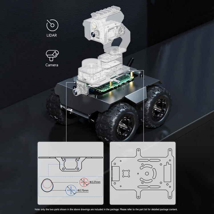 Waveshare WAVE ROVER Flexible Expandable 4WD Mobile Robot Chassis, Onboard ESP32 Module(EU Plug) by Waveshare