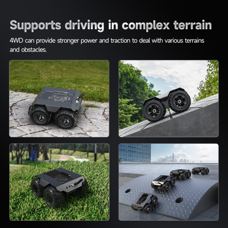 Waveshare WAVE ROVER Flexible Expandable 4WD Mobile Robot Chassis, Onboard ESP32 Module(EU Plug) by Waveshare