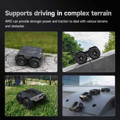 Waveshare WAVE ROVER Flexible Expandable 4WD Mobile Robot Chassis, Onboard ESP32 Module(EU Plug) by Waveshare