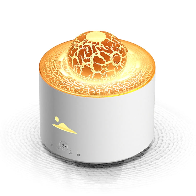 HX-130 Colorful Night Light Planet Desktop Flame Aromatherapy Humidifier, Spec: EU Plug(White) by bashfashion