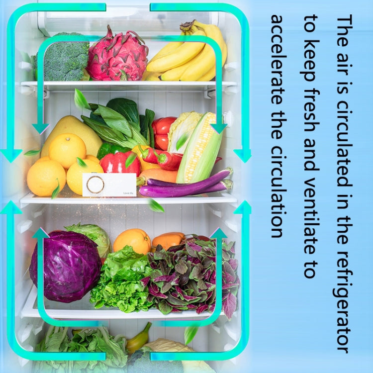 L18 Refrigerator Deodorizer Sterilization Deodorization Odor Preservation Small Household Car Air Purifier(White) by bashfashion