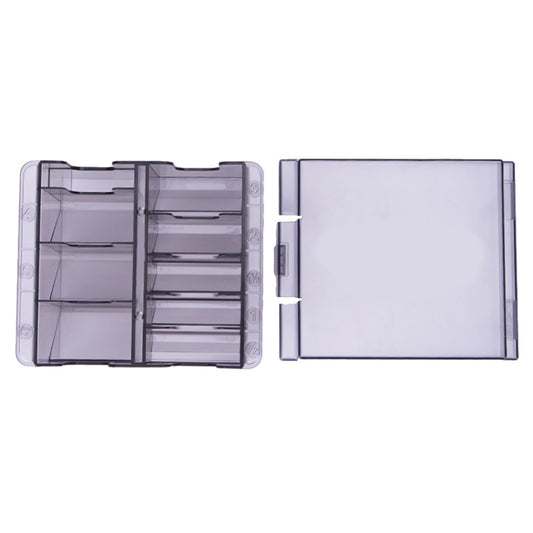 S8035 Clipper Fiber Comb Storage Box Hair Salon Limit Comb Computer Storage Box(Transparent Black) by bashfashion