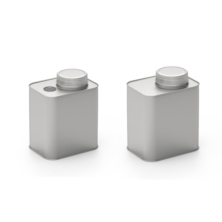 Square Tinplate Metal Sealed Cans Coffee Bean Powder Tin Cans, Specification: With Air Valve by bashfashion