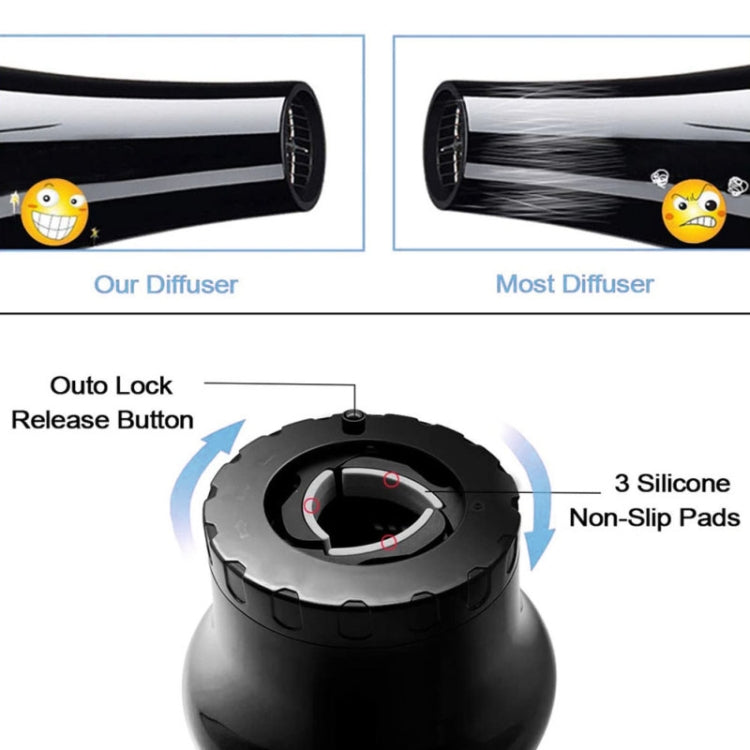 G8 Universal Hair Diffuser Adaptable For Blow Dryers with Rotatable Design Curly Hair Large Wind Hood(Black) by bashfashion