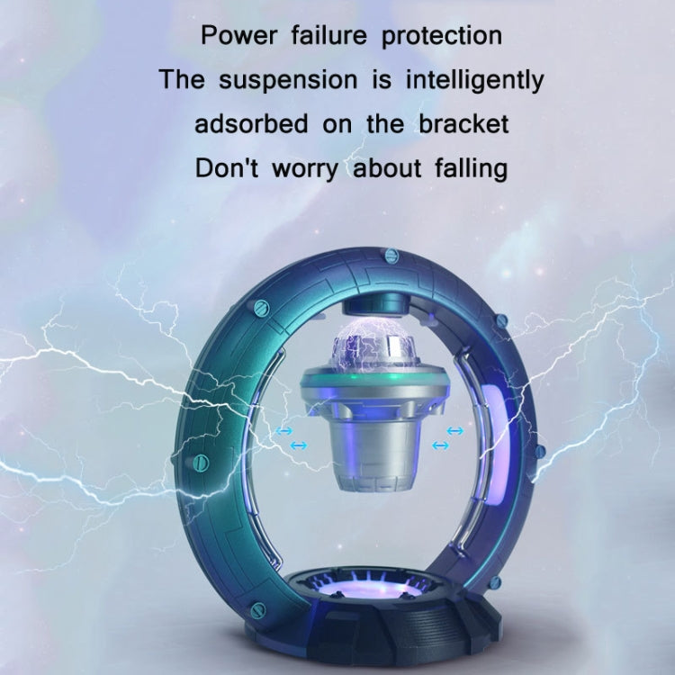 Magnetic Levitation Bluetooth Speaker Space Spacecraft Crafts, US Plug(Blue) by bashfashion