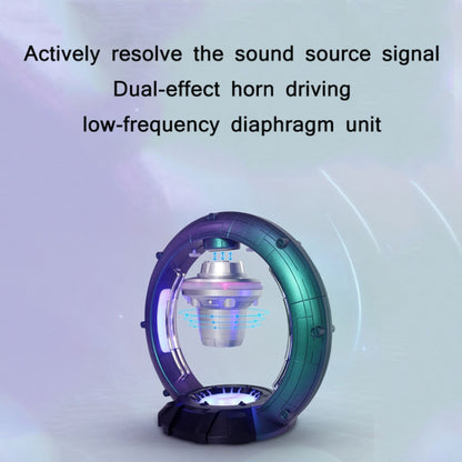Magnetic Levitation Bluetooth Speaker Space Spacecraft Crafts, US Plug(Blue) by bashfashion