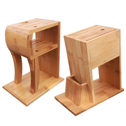 Household Kitchen Multifunctional Solid Wood Knife Storage Rack, Specification： N-type Tool Holder by bashfashion