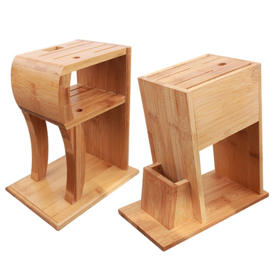 Household Kitchen Multifunctional Solid Wood Knife Storage Rack, Specification： R-type Tool Holder by bashfashion