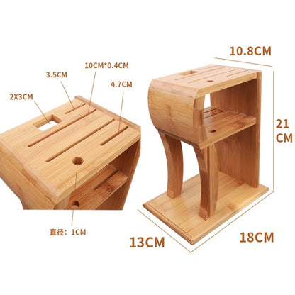 Household Kitchen Multifunctional Solid Wood Knife Storage Rack, Specification： R-type Tool Holder by bashfashion