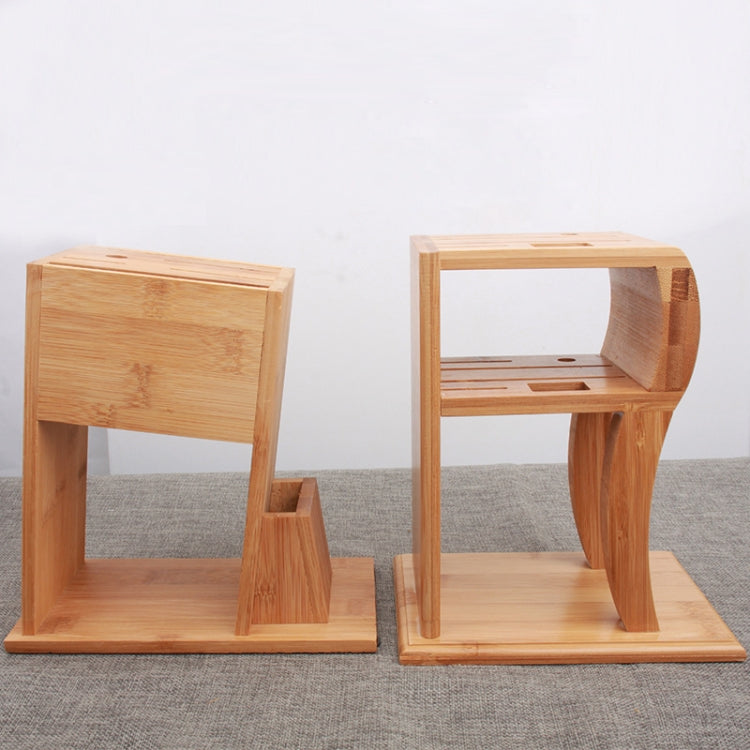 Household Kitchen Multifunctional Solid Wood Knife Storage Rack, Specification： R-type Tool Holder by bashfashion