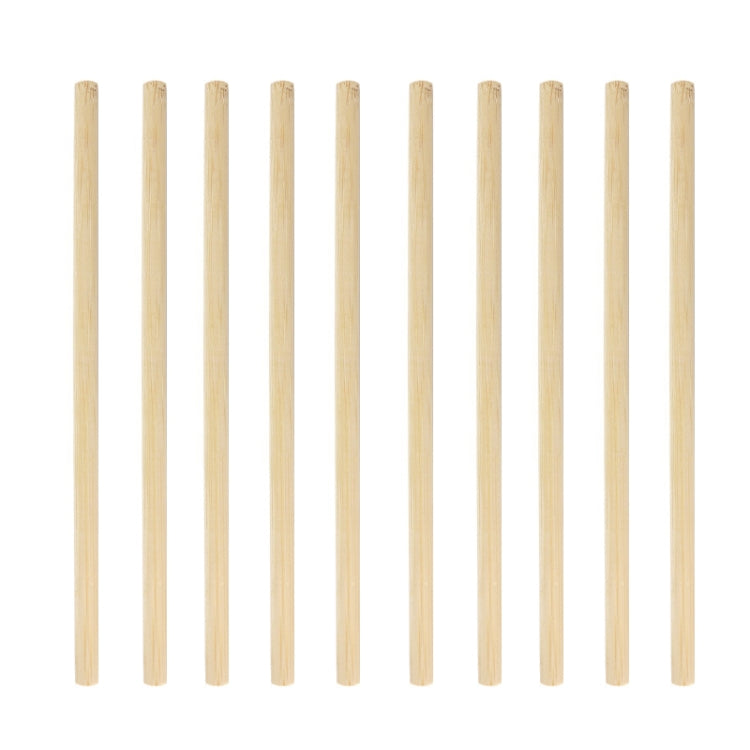 10 PCS Juice Coffee Pearl Milk Tea Natural Degradable Bamboo Straw, Style: 20cm Flat by bashfashion