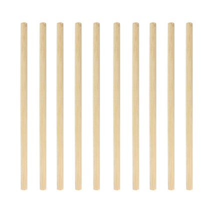 10 PCS Juice Coffee Pearl Milk Tea Natural Degradable Bamboo Straw, Style: 20cm Flat by bashfashion