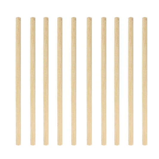 10 PCS Juice Coffee Pearl Milk Tea Natural Degradable Bamboo Straw, Style: 20cm Flat by bashfashion