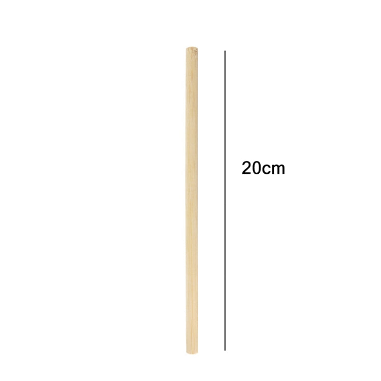 10 PCS Juice Coffee Pearl Milk Tea Natural Degradable Bamboo Straw, Style: 20cm Flat by bashfashion