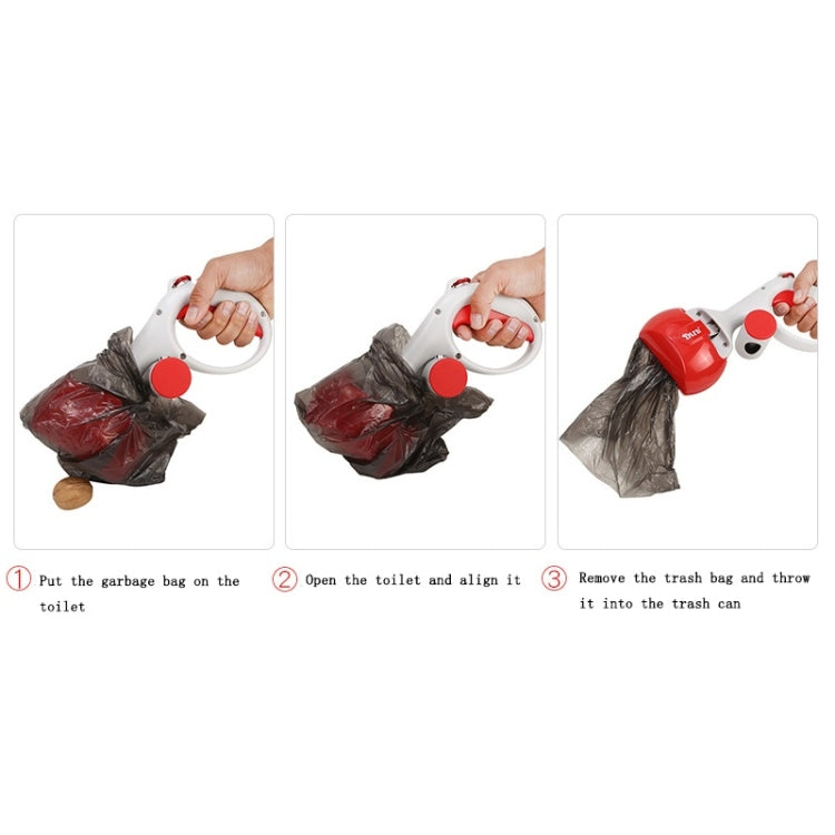 Portable Pet Toilet Picker With Garbage Bag(Red) by bashfashion