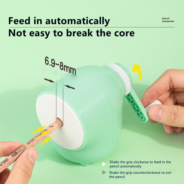 Deli 71169 Student Automatic Pen Pencil Sharpener Manual Pencil Sharpener(Cute Pink) by Deli