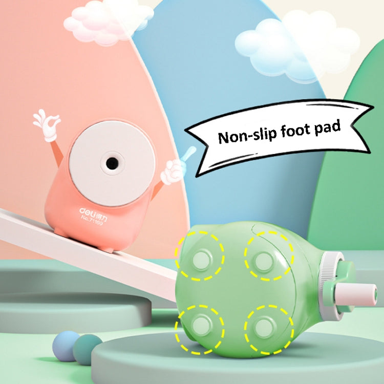 Deli 71169 Student Automatic Pen Pencil Sharpener Manual Pencil Sharpener(Cute Pink) by Deli