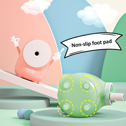 Deli 71169 Student Automatic Pen Pencil Sharpener Manual Pencil Sharpener(Cute Pink) by Deli