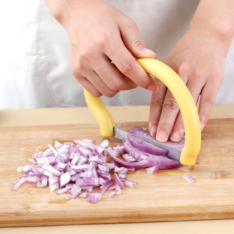 3 PCS Stainless Steel Banana Vegetable Slicer(Yellow) by bashfashion